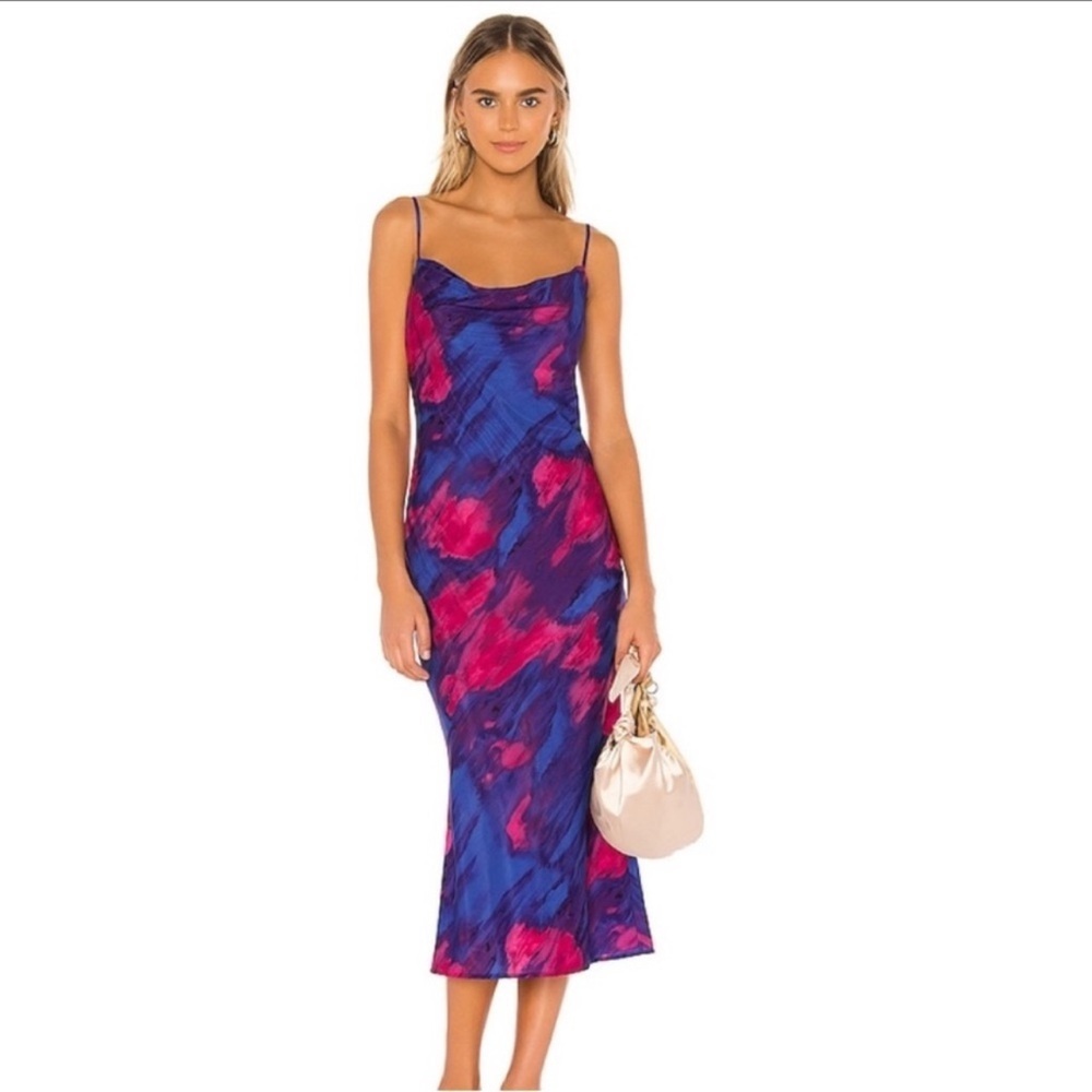Majorelle Boston Midi Dress in Tie Dye Multi XS